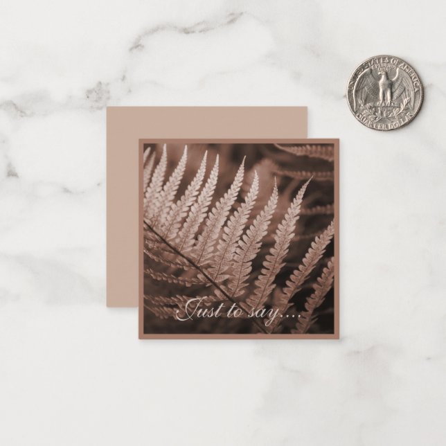 Carte De Correspondance Le feuillage botanique Mocha Mousse (Devant/Arrière en situation)