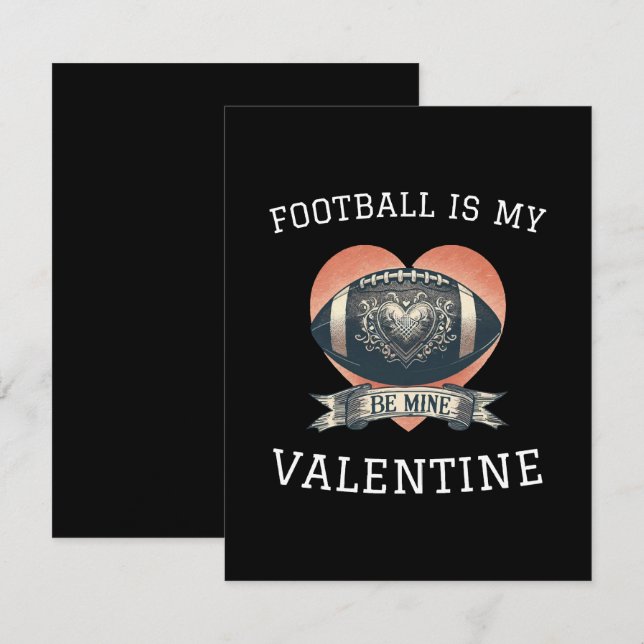 Carte De Correspondance Le football est mon Valentin (Devant / Derrière)