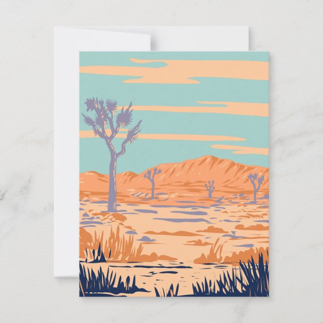 Carte De Correspondance Le Parc national de Joshua Tree (Devant)