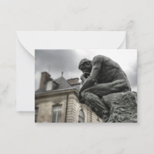 Carte De Correspondance Le penseur Rodin Paris Sculpture