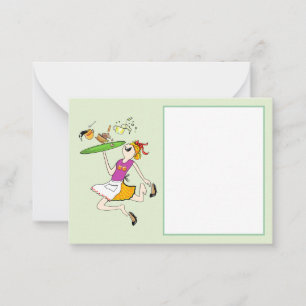 Carte De Correspondance Le petit déjeuner est servi avec le sourire.