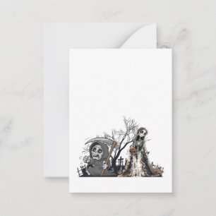 Carte De Correspondance Le squelette et la mariée cadavre.