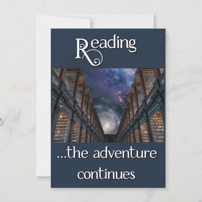 Carte De Correspondance Lecture, l'aventure continue (Devant)