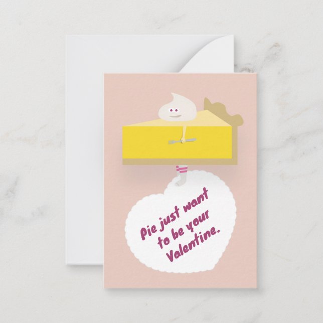 Carte De Correspondance Lemon Creme Pie Valentine Note Card (Devant)