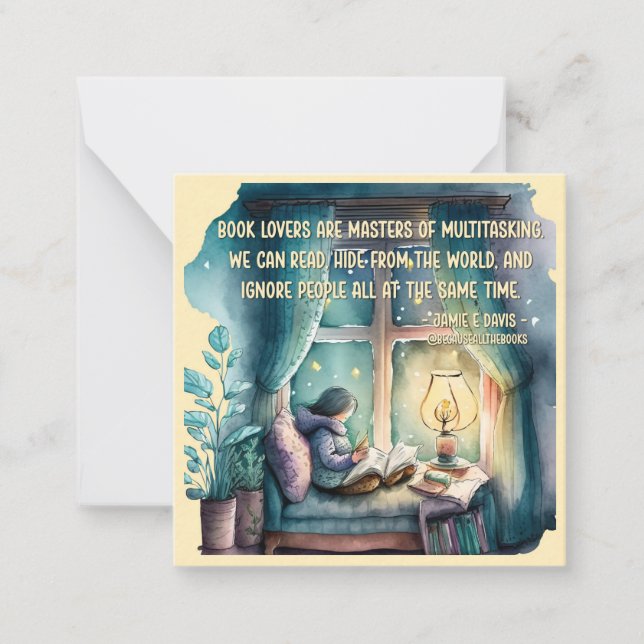 Carte De Correspondance Les amateurs de livres sont maîtres du multitâche (Devant)