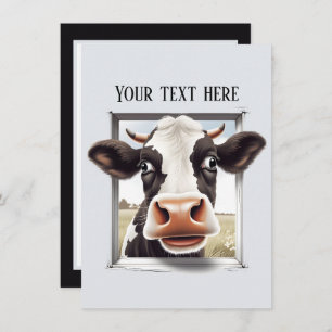Carte De Correspondance Les amateurs de vaches mignonnes ajoutent un messa