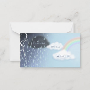 Carte De Correspondance "Les amis pour tout le temps" Thunderstorm to Rain