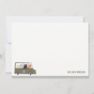 Carte De Correspondance Les animaux mignons dans la voiture City Road Anni