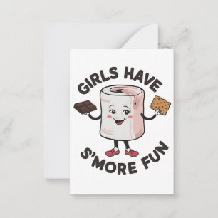 Carte De Correspondance Les Filles Ont S'Plus Amusant Amusant S'more Campi