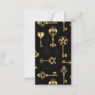 Carte De Correspondance Les Patters de Seamless avec Golden Keys