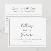 Lettres pour le futur coffret de capsule temporell