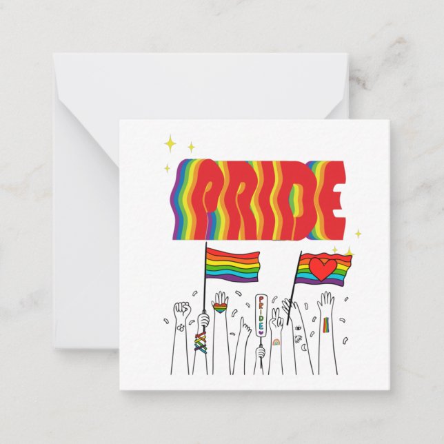 Carte De Correspondance LGBT+Pride. Queer- gay love pride. (Devant)