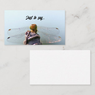 Carte De Correspondance libellule souriante juste pour dire