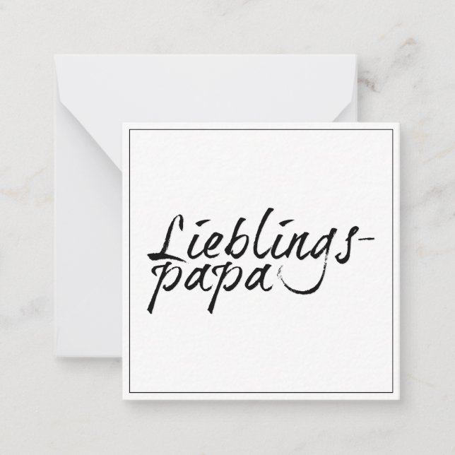 Carte De Correspondance Lieblingspapa - schwarzer Schriftzug 00001 (Devant)