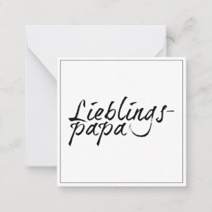 Carte De Correspondance Lieblingspapa - schwarzer Schriftzug 00001
