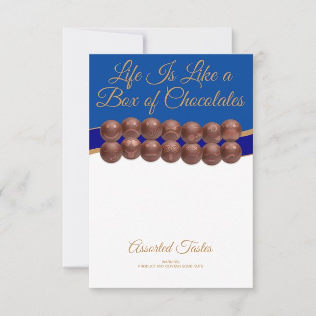 Carte De Correspondance Life Is Like a Box of Chocolates (Devant)
