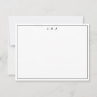 Ligne de bordure 3 Monogrammes simple classique