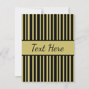 Carte De Correspondance Lignes noires et olive