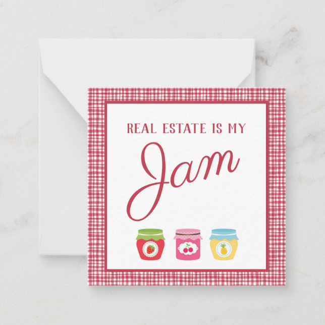 Carte De Correspondance L'immobilier est mon Jam Pop By (Devant)