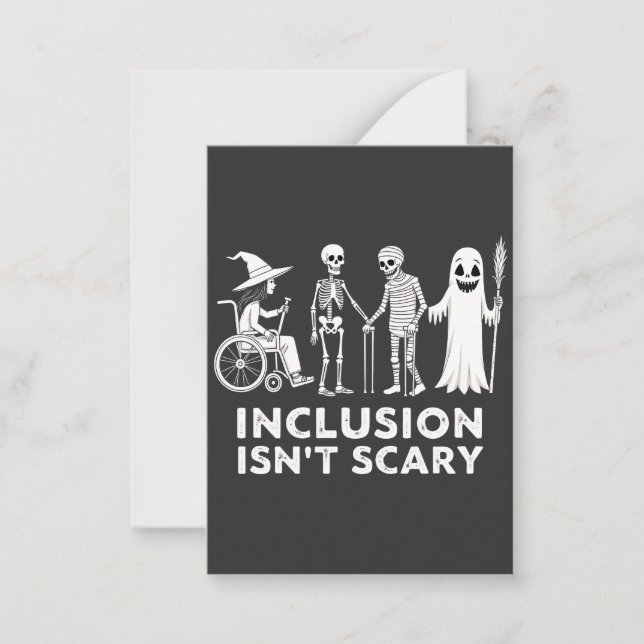 Carte De Correspondance L'inclusion n'est pas effrayante Professeur squele (Devant)