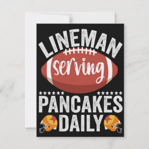 Carte De Correspondance Lineman Servage Pancakes Daily Funny Football Cade