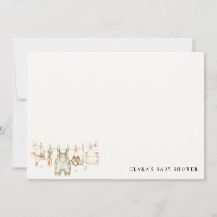 Carte De Correspondance Linge de ferme rustique aquarelle Baby Shower