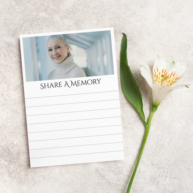 Carte De Correspondance Linked Share A Memory Funeral Photo (Créateur téléchargé)