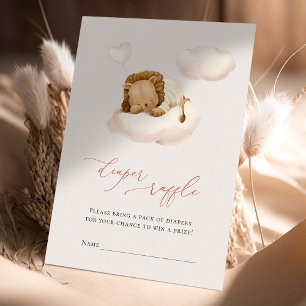 Carte De Correspondance Lion Baby Cloud Balloon Tickets Raffle