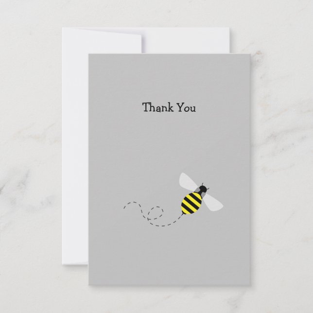 Carte De Correspondance Little Bumble Bee Thank You Note Card (Devant)