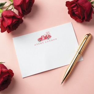 Carte De Correspondance Livraison spéciale de Valentine Camion d'aquarelle