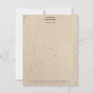 Carte De Correspondance Livre d'ivoire rustique minimaliste Entreprise