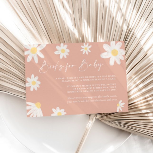 Carte De Correspondance Livres pour Baby Card Blush Daisy Pink (Créateur téléchargé)