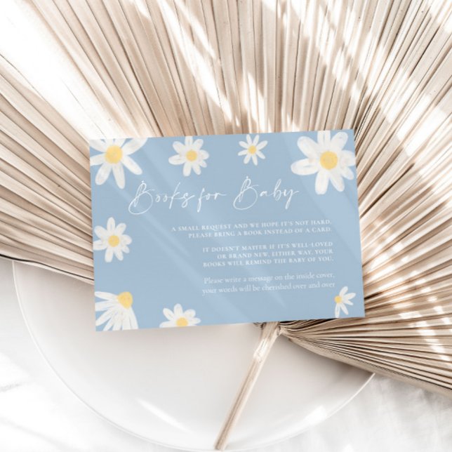 Carte De Correspondance Livres pour Baby Card Daisy Dusty Blue (Créateur téléchargé)
