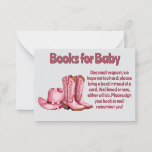 Carte De Correspondance Livres pour bébé fille et couche Raffle style Cowb