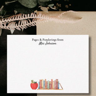 Carte De Correspondance Livres pour l'appréciation des enseignants Red App