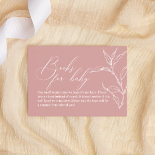 Carte De Correspondance Livres vintages Floral Rose Pour Baby shower