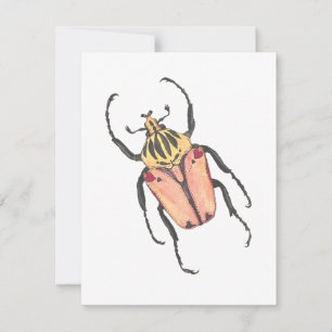 Carte De Correspondance Log Goliath Beetle Valentine