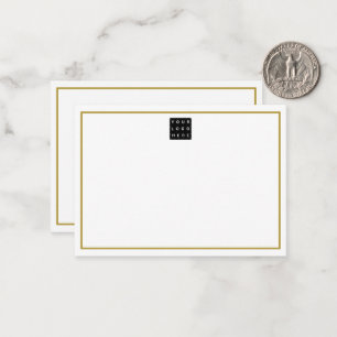 Carte De Correspondance Logo d'affaires élégant Nom de l'entreprise Gold B