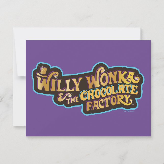 Carte De Correspondance Logo de Willy Wonka & la fabrique de chocolat (Devant)