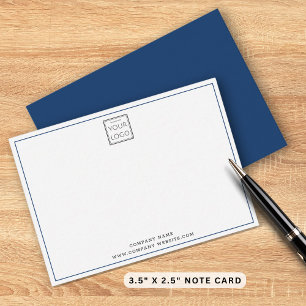 Carte De Correspondance Logo d'entreprise bleu marine Nom de l'entreprise