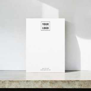 Carte De Correspondance Logo d'entreprise Élégant minimaliste blanc