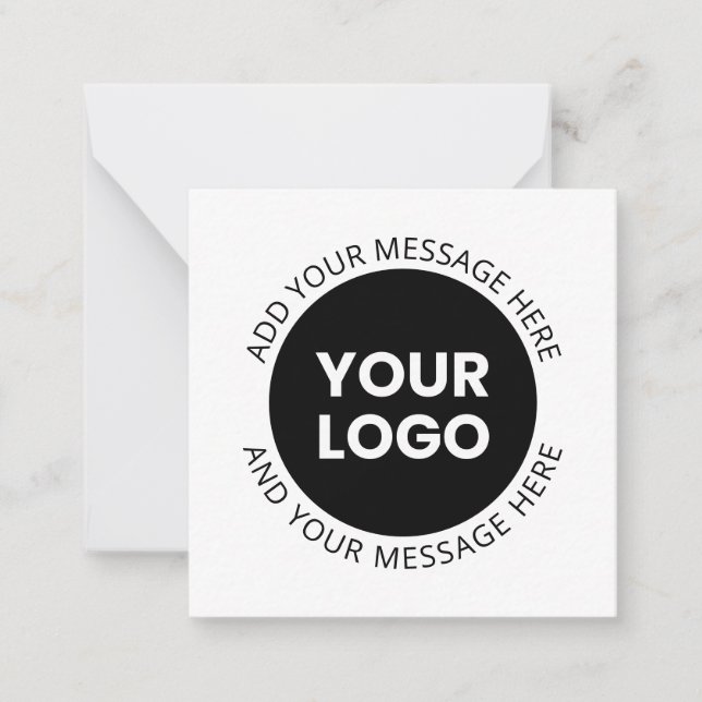 Carte De Correspondance Logo d'entreprise et texte modifiable blanc et noi (Devant)