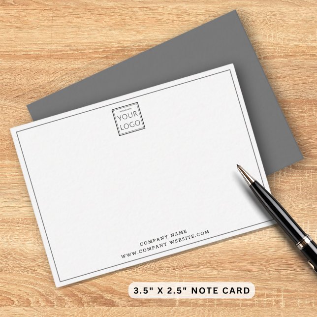 Carte De Correspondance Logo d'entreprise gris argent simple Nom de l'entr (Créateur téléchargé)