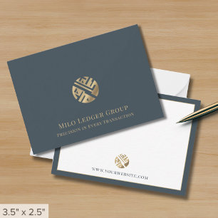 Carte De Correspondance Logo d'entreprise moderne à double face