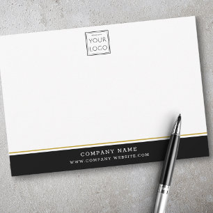 Carte De Correspondance Logo d'entreprise Nom de l'entreprise Bordure noir