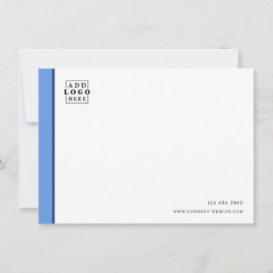 Carte De Correspondance Logo d'entreprise personnalisé Contact Ligne bleue