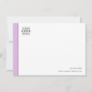 Carte De Correspondance Logo d'entreprise personnalisé Contact ligne viole