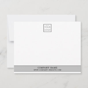 Carte De Correspondance Logo d'entreprise personnalisé Silver Grey Nom de