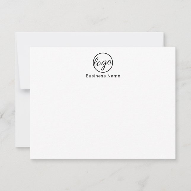 Carte De Correspondance Logo d'entreprise simple de marque personnalisée (Devant)