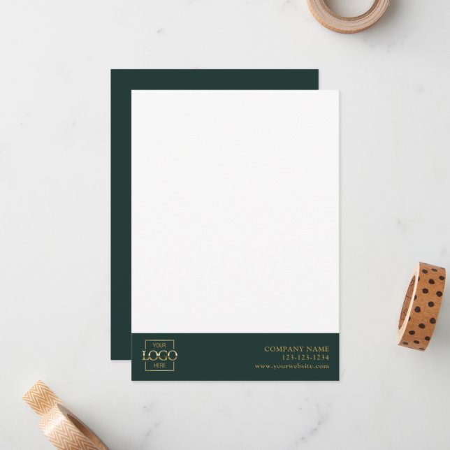 Carte De Correspondance Logo d'entreprise simple et moderne, professionnel (Devant/Arrière en situation)